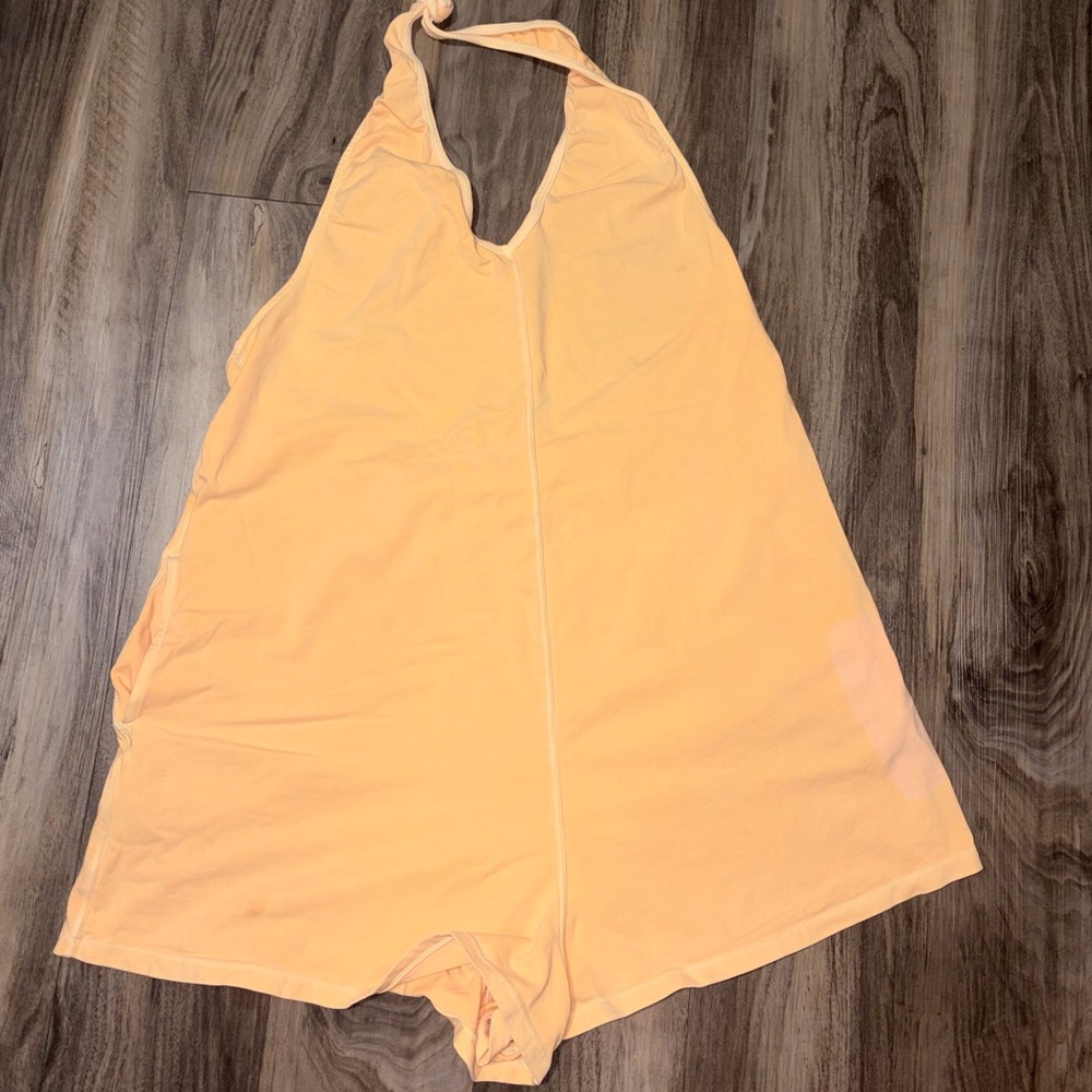 Free People Movement Light Orange Halter Romper